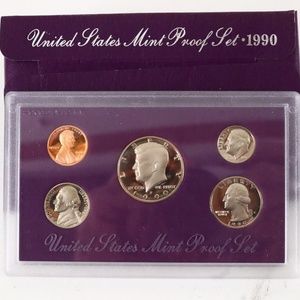 1990 US Proof Set S San Francisco In Display Case